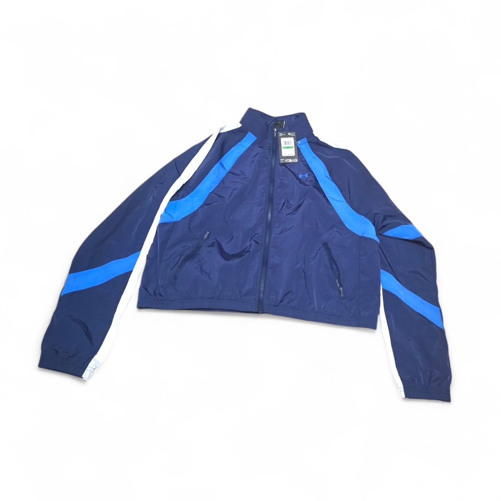 Under Armour Women's Navy Bomber Jacket with Bright Blue Accents